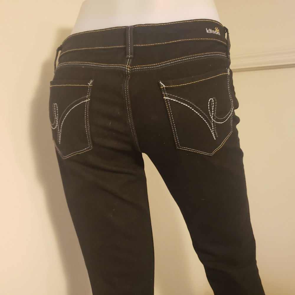 Kitson Y2K Vtg black Denim robertson only me low Rise jeans size 29
